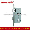 72 stainless steel lock body 6072 door lock fire-proof lock body